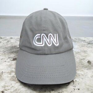 CNN Embroidered Baseball Cap/Hat (Gray) EUC